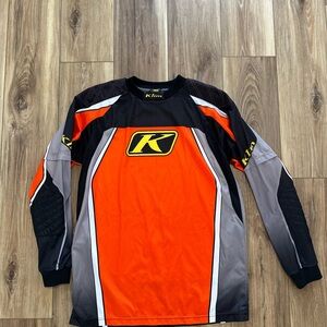 Klim mens Orange and Black Long Sleeve motocross Jersey size medium